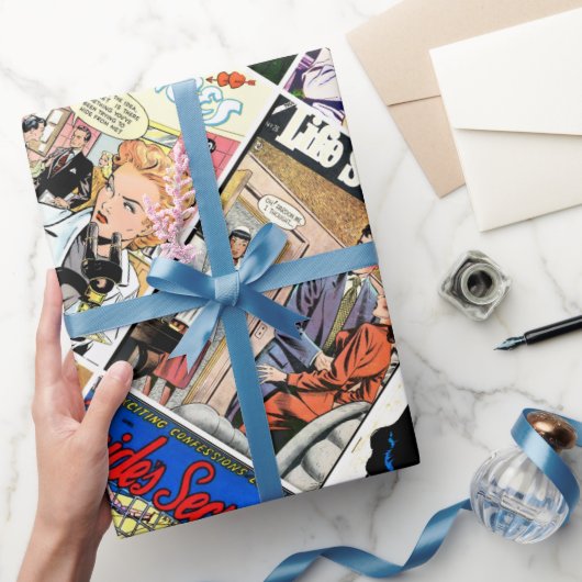 Romance Comic Book Hoesje Collage Cadeaupapier (Geschenken)