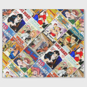 Romance Comic Book Hoesje Collage Cadeaupapier (Vlak)