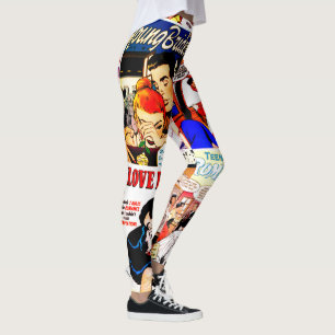Romance Comic Book Hoesje Collage Leggings