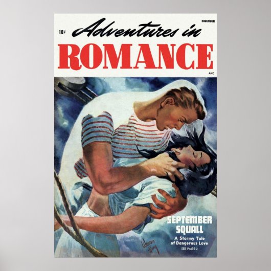  Romance Comic Book Hoesje Poster (Voorkant)