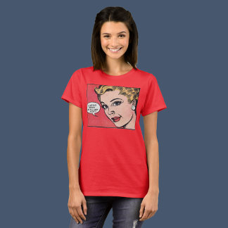 Romance Comic Book Lijst. roze T-shirt
