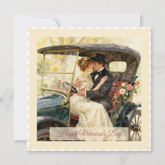 Romance dans une voiture victorienne – Carte de la (Devant)