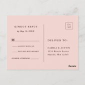 Romance d'Automne Carte de Réponse de Mariage Flor (Dos)