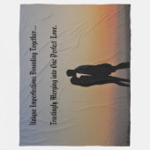 Romance Decor, Koppels, of Huwelijkscadeau Fleece Deken (Voorkant)