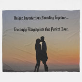 Romance Decor, Koppels, of Huwelijkscadeau Fleece Deken (Voorkant (Horizontaal))