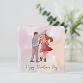 Romance die de Kaart van de Dag van de Valentijn (Staand voorkant)