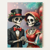 Romance d'os de Noël, un couple de squelettes de f (Dos)