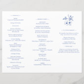  Romance Dusty Blue Wedding Trifold Programma (Achterkant)