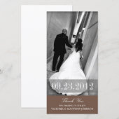 ROMANCE EN BROWN | CARTE DE REMERCIEMENTS mariage (Devant / Derrière)