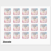Romance en Fleur - Autocollant pour Réception de M (Feuille)