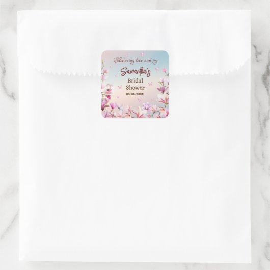 Romance en Fleur - Autocollant pour Réception de M (Sac)
