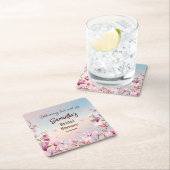 Romance en fleur - Sous-verre en papier pour enter (En situation)