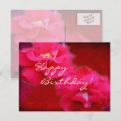 Romance en Rode Rozen - Verjaardag Kaart (Voorkant / Achterkant)