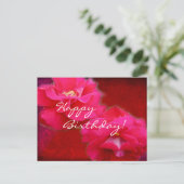 Romance et Roses rouges - Carte d'anniversaire (Debout devant)