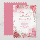 Romance Floral Bridal Shower Kaart (Voorkant / Achterkant)