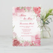 Romance Floral Bridal Shower Kaart (Staand voorkant)