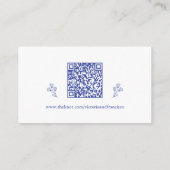 Romance Floral QR Code Enclosure Kaart (Achterkant)