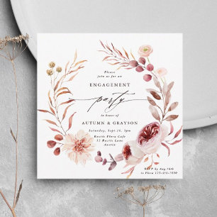 Romance Floral Wreatgement Party Kaart