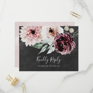 Romance florale   Carte postale RSVP de choix du m