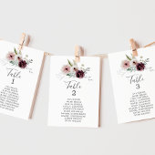Romance florale Numéro de tableau Sièges Cartes gr
