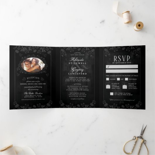 Romance gothique "Ensemble avec" RSVP MENU #2 (Intérieur)