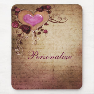  Romance Hart en Rozen Mousepad Muismat
