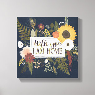 Romance III najaar Met jou ben ik thuis Canvas Afdruk