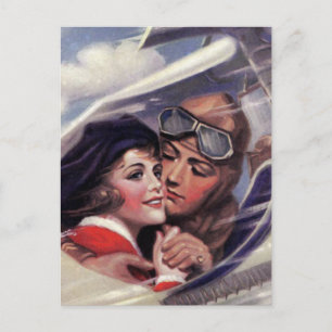 Romance in het luchtruim briefkaart