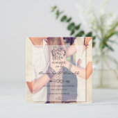 Romance in liefde foto bewaart de datumkaarten save the date (Staand voorkant)