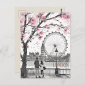 Romance in Londen Briefkaart (Voorkant / Achterkant)