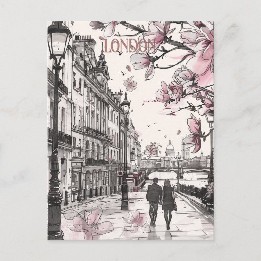 Romance in Londen Briefkaart (Voorkant)