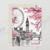 Romance in Londen Briefkaart (Voorkant / Achterkant)