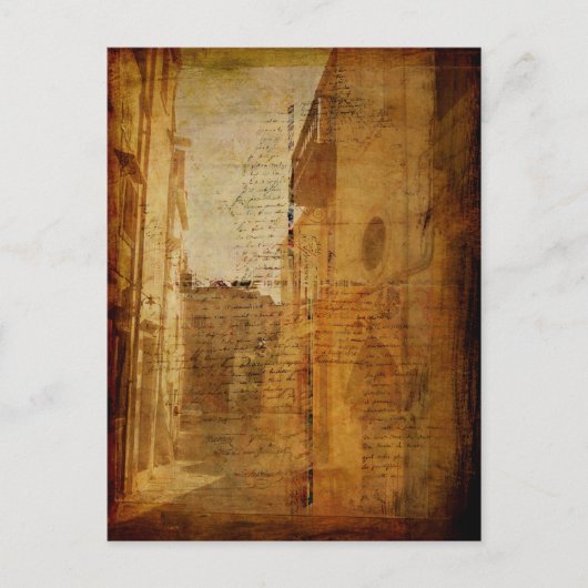 Romance in steen briefkaart (Voorkant)