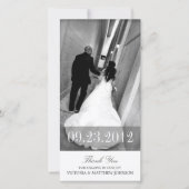 ROMANCE IN WHITE | TROUWKAARTJE OM TE BEDANKEN BEDANKKAART (Voorkant)