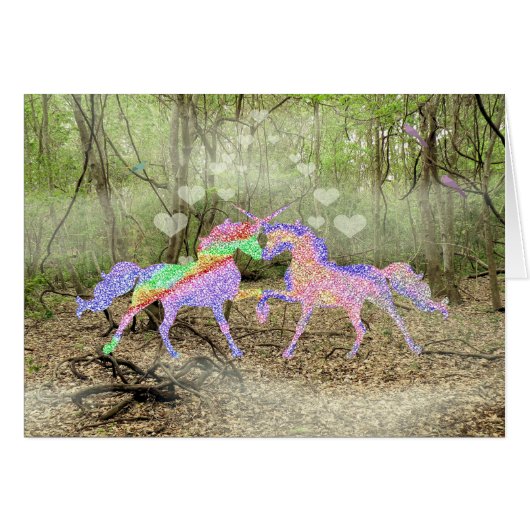 Romance Kaart met een Magisch Bos (Voorkant Horizontaal)