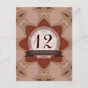  Romance Kant Bruiloft Tafel Nummer Briefkaart