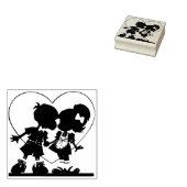 romance kunststempel 	rubberstempel (Gestempeld)