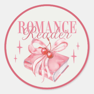 Romance Lezer Boekachtig Boek Lezen Liefhebber Ronde Sticker