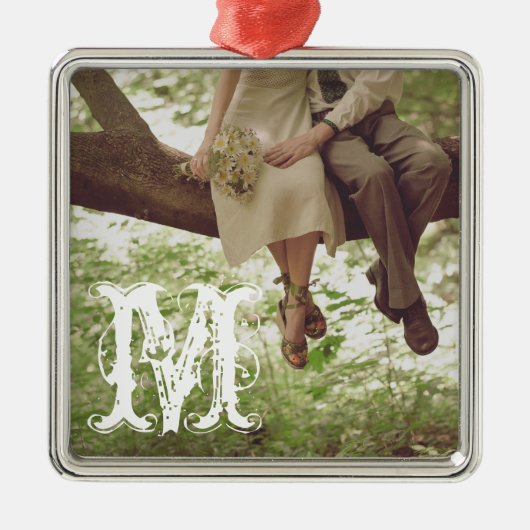 Romance Liefde Monogram Initiaal Ornament (Voorkant)