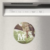 Romance Love Coupl Monogram Initiaal Magneet (Insitu (Vaatwasser))