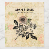 Romance Love Wedding Jubileum of Valentijnsdag Wijn Etiket (Enkel label)