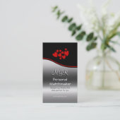 Romance Matchmaker, Monogram, rode swoosh Visitekaartje (Staand voorkant)