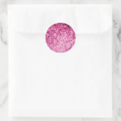 ROMANCE ME Roze Paarse Sterren Ombre Schilderen Ronde Sticker (Tas)