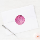 ROMANCE ME Roze Paarse Sterren Ombre Schilderen Ronde Sticker (Envelop)