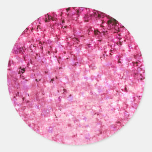 ROMANCE ME  Roze Paarse Sterren Ombre Schilderen Ronde Sticker