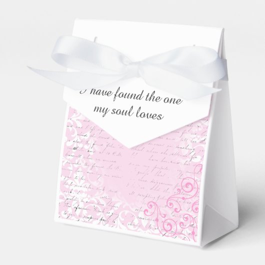 Romance met bijbelvers bruiloft Bedankdoosjes (Voorkant Zijde)