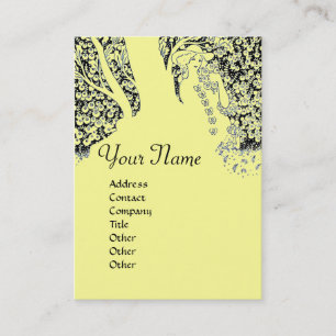 ROMANCE MONOGRAM, zwart en geel Visitekaartje