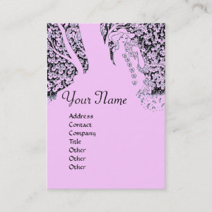 ROMANCE MONOGRAM, zwart en roze Visitekaartje
