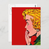  Romance Novel Girl Comic Art Briefkaart (Voorkant / Achterkant)