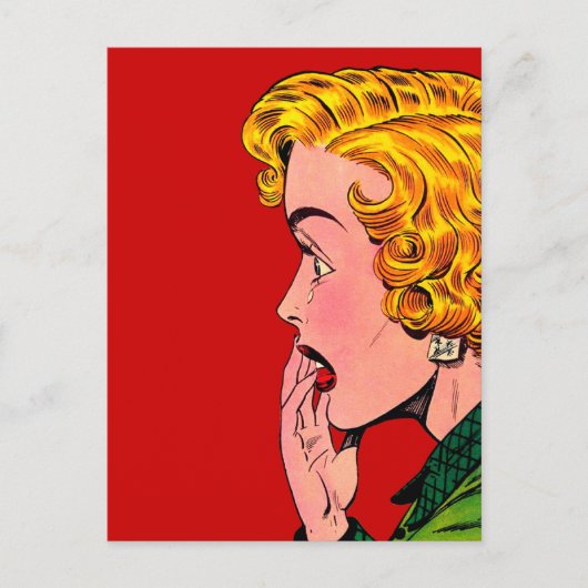  Romance Novel Girl Comic Art Briefkaart (Voorkant)